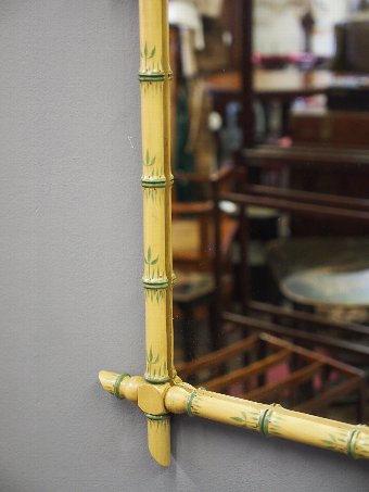 Antique Pair of Faux Bamboo Wall Mirrors