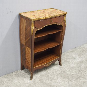 French Style Walnut Marble Top Cabinet