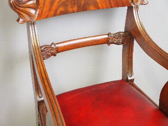Antique William IV Scottish Mahogany Armchair