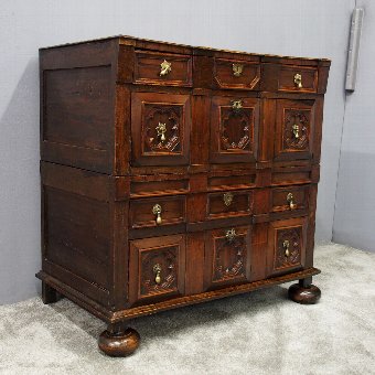 17th Century Two Part Oak Chest of Drawers
