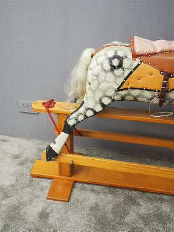Antique Painted and Carved Wood Rocking Horse