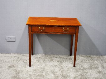 Antique Sheraton Style Inlaid Mahogany Side Table