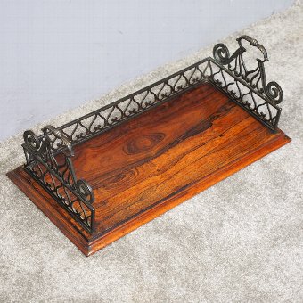 George IV Rosewood and Bronze Book Trough