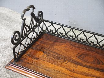 Antique George IV Rosewood and Bronze Book Trough