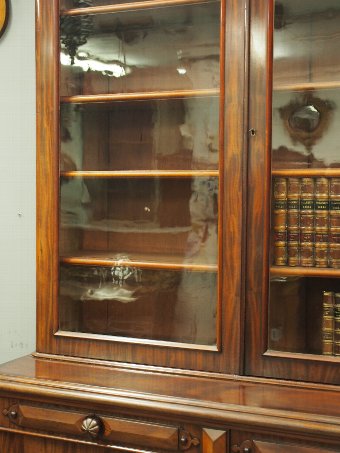 Antique Victorian Mahogany Cabinet Bookcase