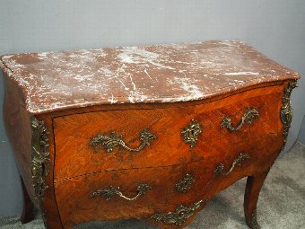 Antique French Marquetry Kingwood Commode