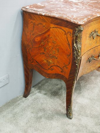 Antique French Marquetry Kingwood Commode