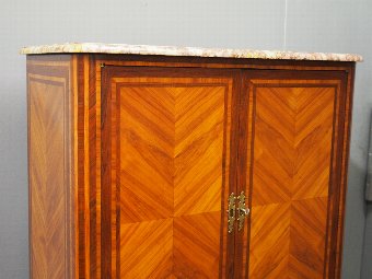 Antique  French Marble Top Kingwood Cabinet