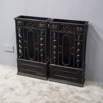 Pair of Cast Iron Stick Stands from Skibo Castle
