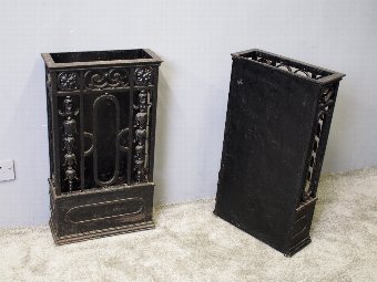 Antique Pair of Cast Iron Stick Stands from Skibo Castle