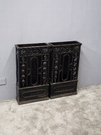 Antique Pair of Cast Iron Stick Stands from Skibo Castle