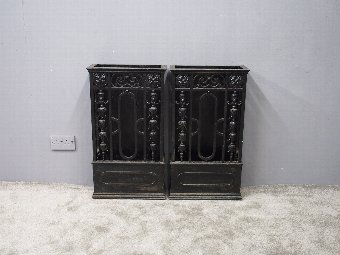 Antique Pair of Cast Iron Stick Stands from Skibo Castle