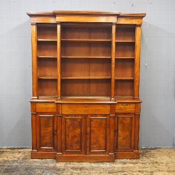 Victorian Mahogany Breakfront Bookcase