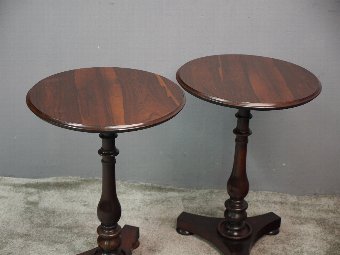 Antique Pair of Victorian Rosewood Wine Tables