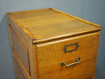 Antique Oak Four Drawer Filing Cabinet