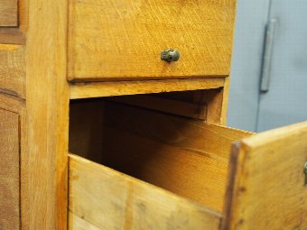 Antique Oak Four Drawer Filing Cabinet