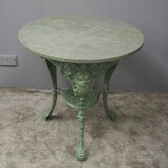 Green Cast Iron Garden Table 