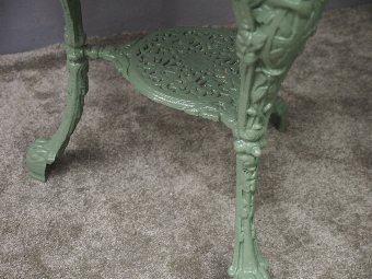Antique Green Cast Iron Garden Table 