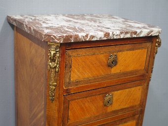 Antique  Tall French Inlaid Kingwood Chest of Drawers