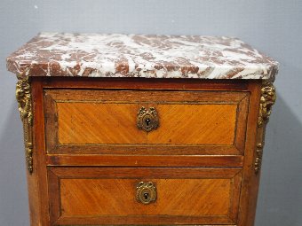 Antique  Tall French Inlaid Kingwood Chest of Drawers