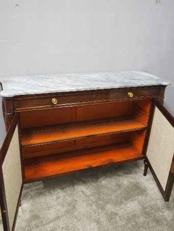 Antique Regency Rosewood and Marble Side Cabinet