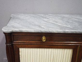 Antique Regency Rosewood and Marble Side Cabinet