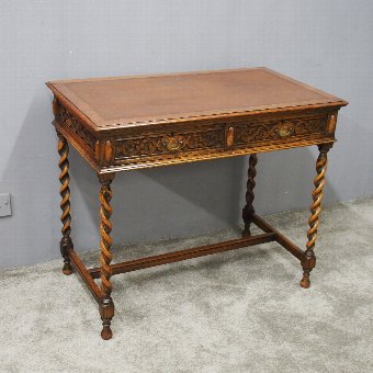 Jacobean Revival Oak Writing Table