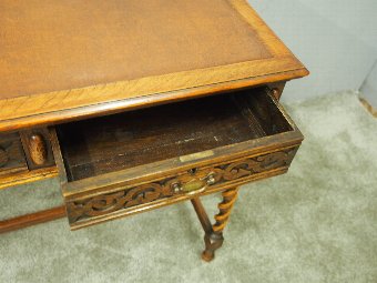 Antique Jacobean Revival Oak Writing Table