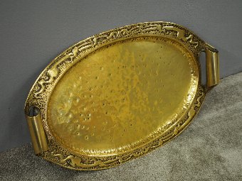 Antique Ritchie of Iona Style Cast Brass Tray