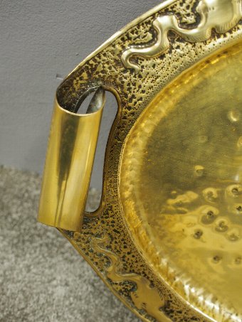 Antique Ritchie of Iona Style Cast Brass Tray
