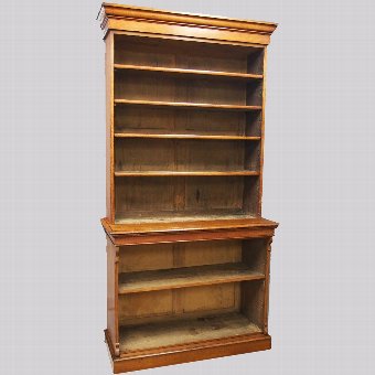 Victorian Oak Open Bookcase