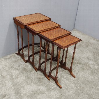 Georgian Style Nest of 4 Walnut Tables