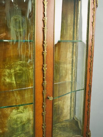 Antique French Kingwood and Walnut Display Cabinet