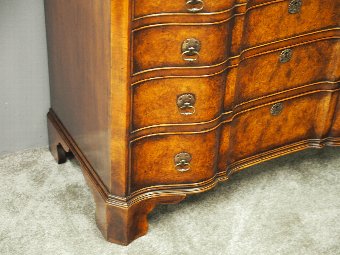 Antique George II Style Walnut Serpentine Chest of Drawers