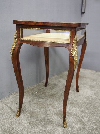 Antique Victorian Inlaid Rosewood Bijouterie Table