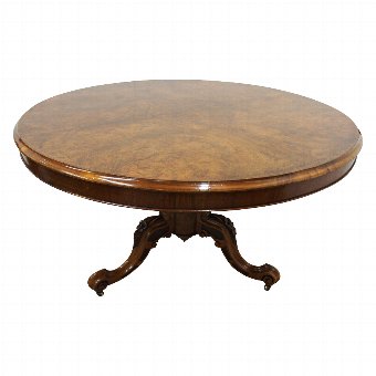 Victorian Burr Walnut Breakfast Table