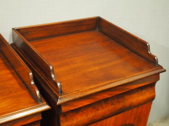 Antique Pair of Victorian Mahogany and Pine Bedsides