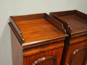 Antique Pair of Victorian Mahogany and Pine Bedsides