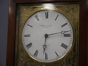 Antique Walnut and Ebonized Clock from Marshall and Sons, Edinburgh