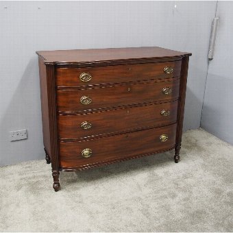 Scottish Mahogany Barrel Front Chest of Drawers