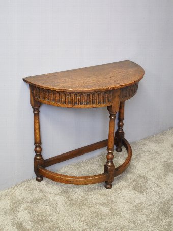 Antique Jacobean Style Oak Side or Hall Table