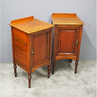Pair of Victorian Walnut Bedsides