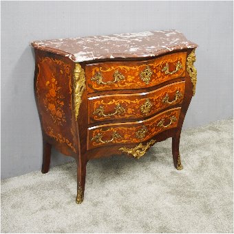 French Marble Top Kingwood Commode
