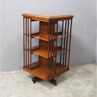 Large Oak Revolving Bookcase