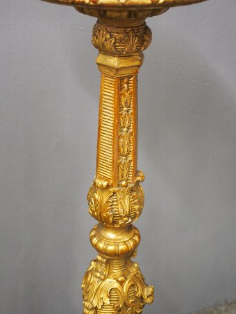 Antique Charles II Style Carved and Gilded Torchere