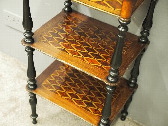 Antique French Inlaid 3 Tier Etagere