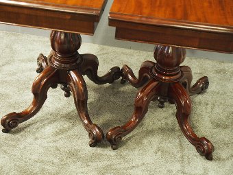 Antique Pair of Victorian Mahogany Card Tables