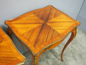 Antique Pair of French Kingwood Occasional Tables