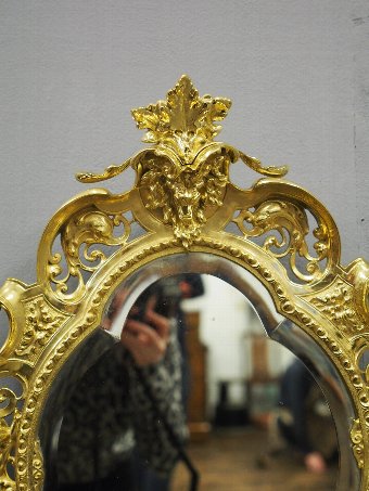 Antique Pair of Victorian Cast Brass Mirror Sconces