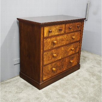 Mid Victorian Burr Walnut Chest of Drawers